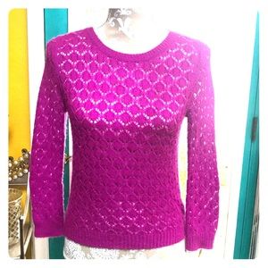 Fuchsia pink knitted sweater
